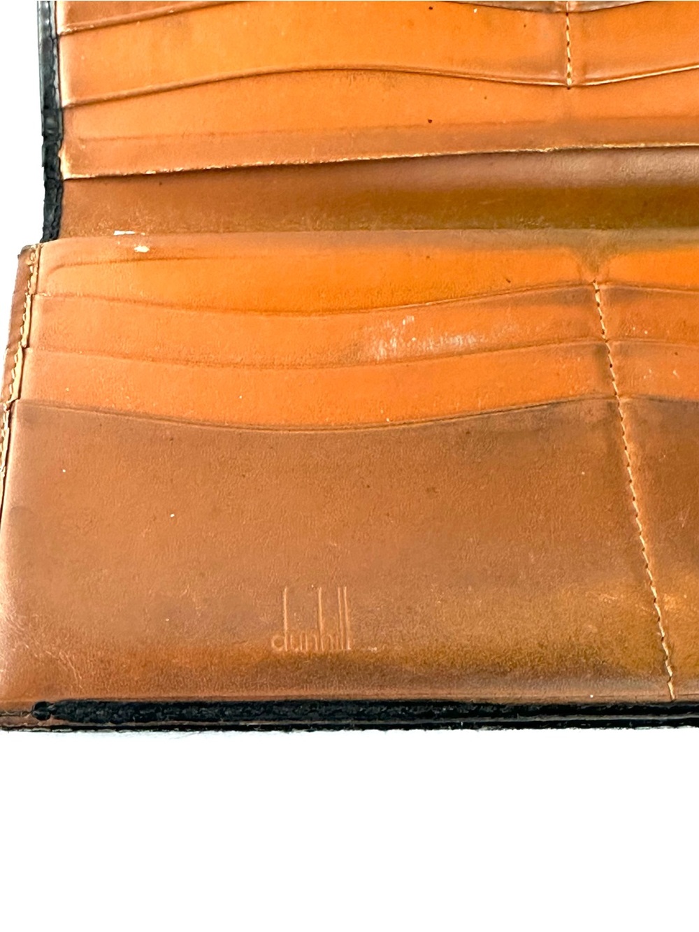 Dunhill Long Leather Wallet in Black & Sable Brown - Picture 7 of 14